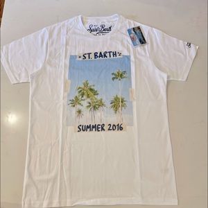 White cotton “Summer 2016” printed mens t-shirt